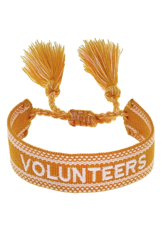 TN Vols Woven Tassel Bracelet Orange