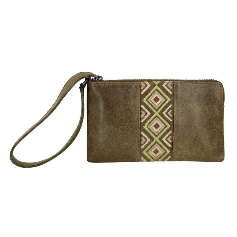 Diamond Wristlet-Moss