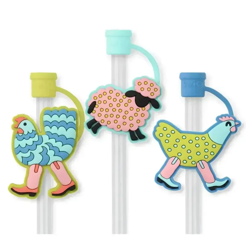 Funky Chicken Straw Topper Set
