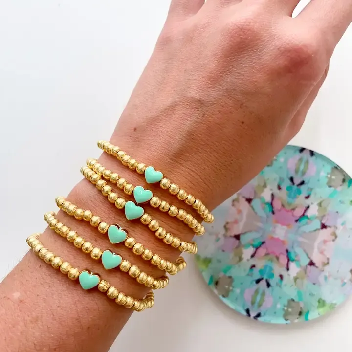 Aqua Heart Bracelet