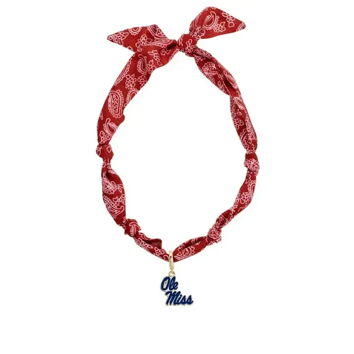 RD Ole Miss Bandana Scarf Necklace