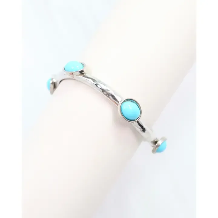 Piers Stretch Bracelet W/Turquoise Silver
