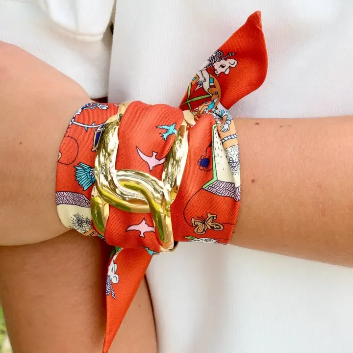 Sedgefield Scarf Bracelet Orange Multi