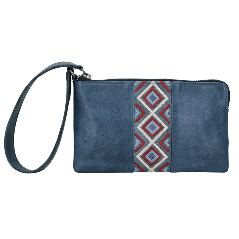 Diamond Wristlet-Denim