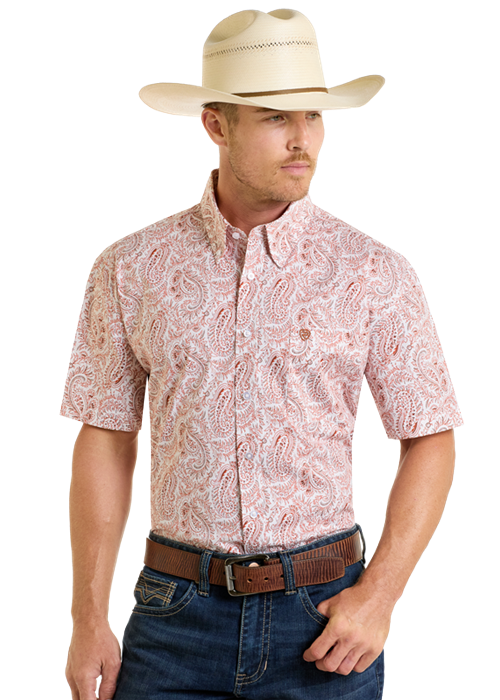 Cream RR Paisley Print SS BD