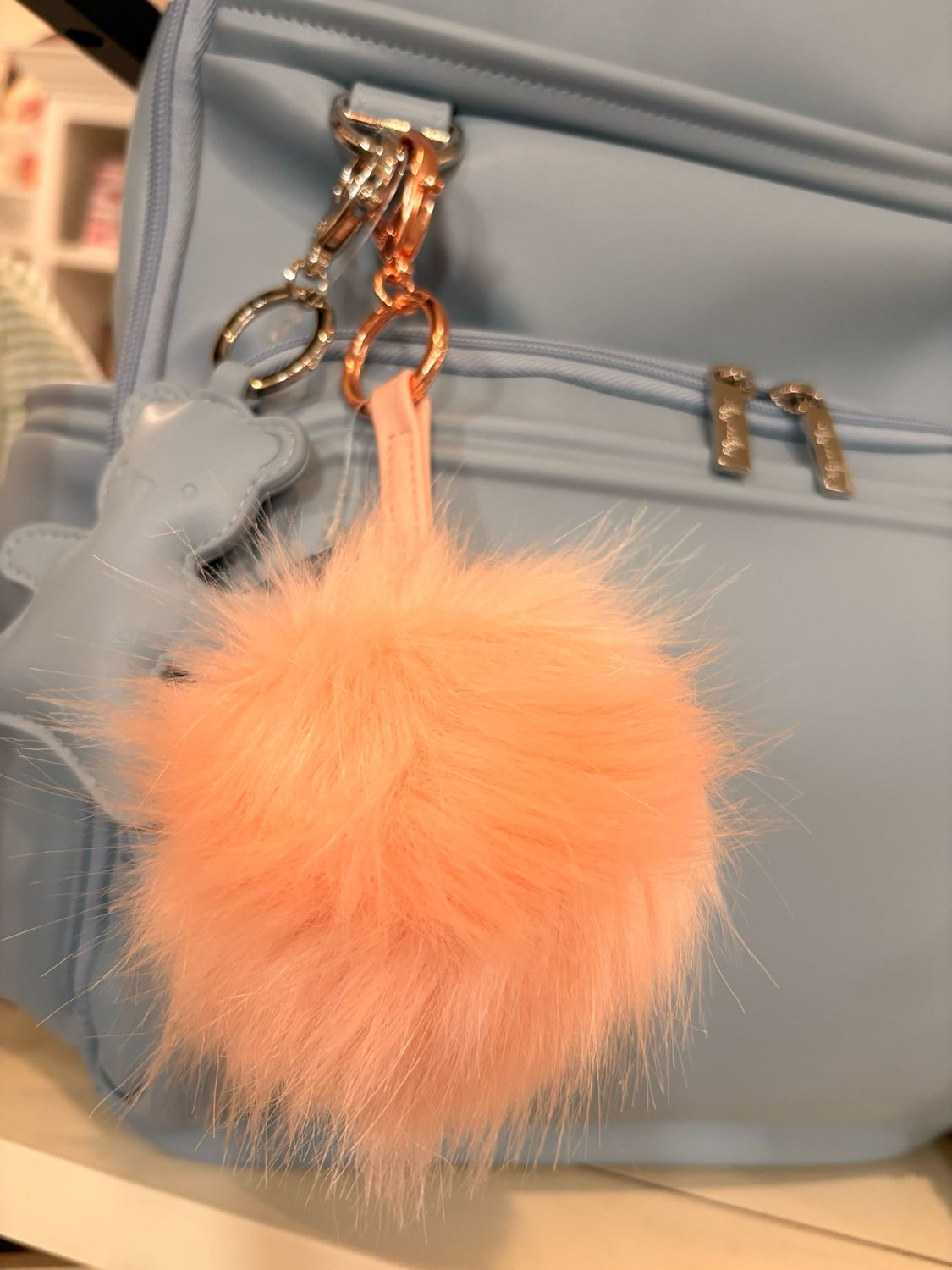Pouf Diaper Bag Charm - Blush