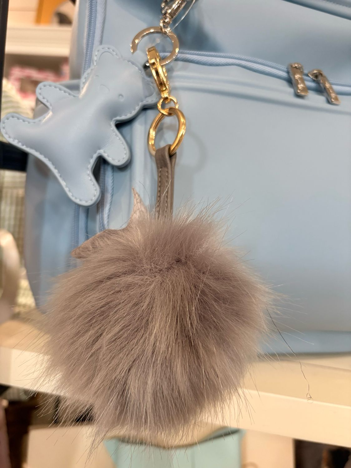 Pouf Diaper Bag Charm - Gray