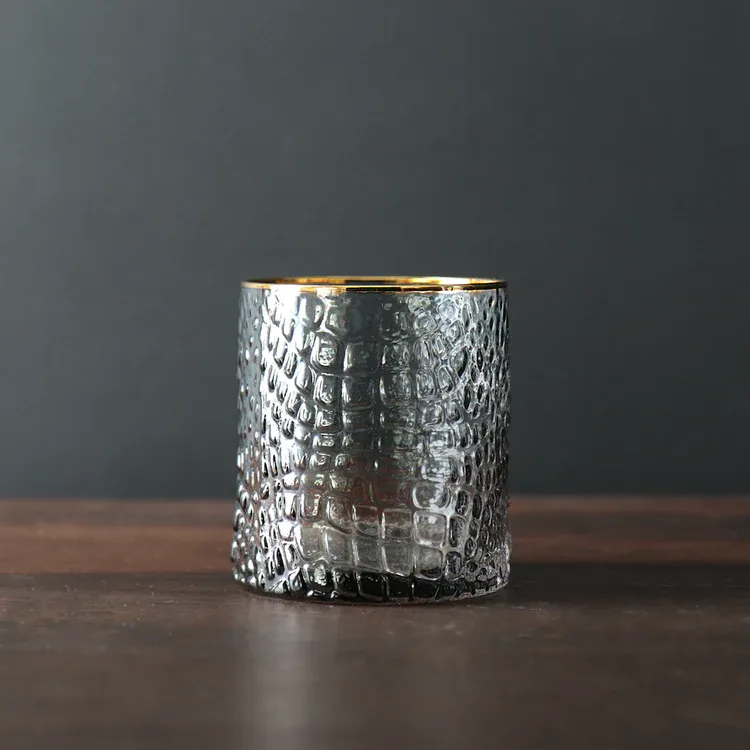 Smoke Grey Croc Double Glass