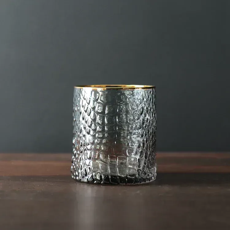 Smoke Grey Croc Double Glass