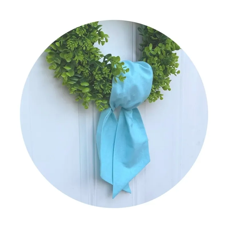 Linen Sash-Aqua