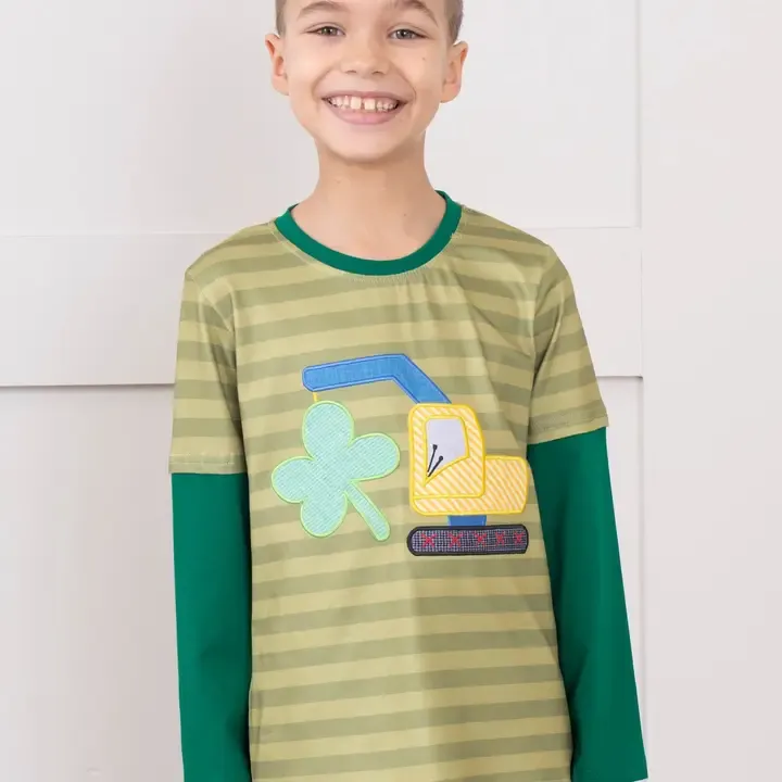 Striped Lucky Excavator Shirt