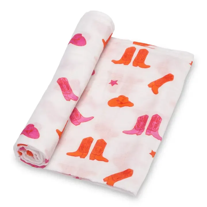 Life is Better in Pink Boots Swaddle
