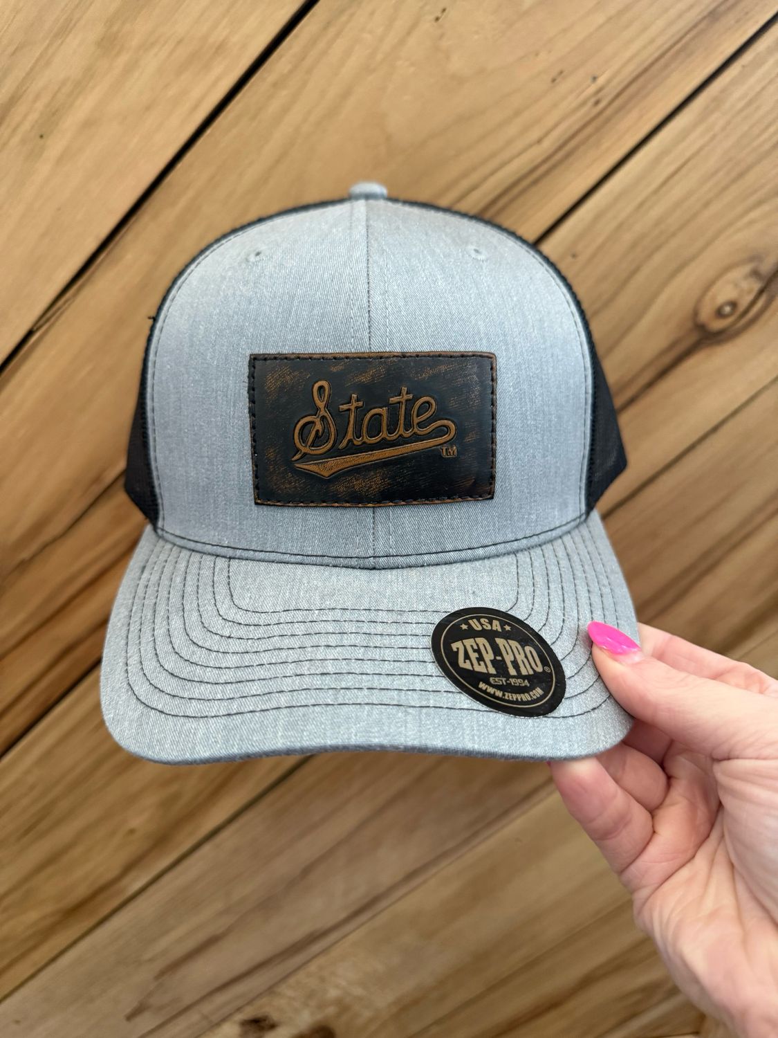 Heather/Black State Hat