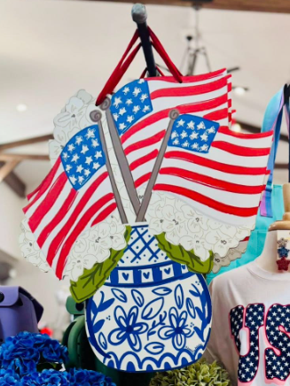 4th Hydrangea Door Hanger