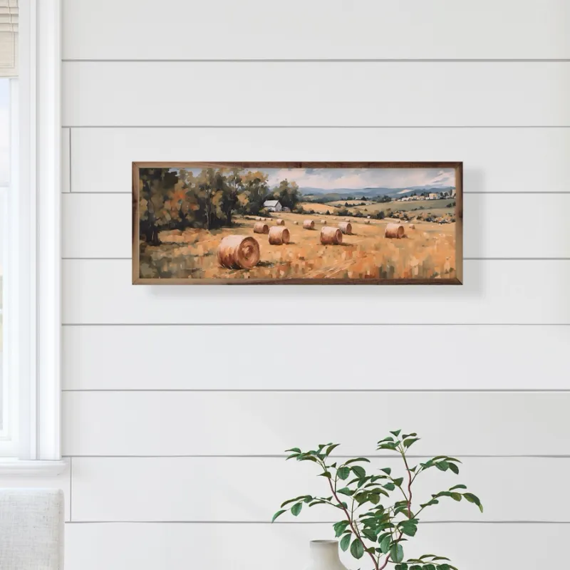 Field of Round Bales 48x16