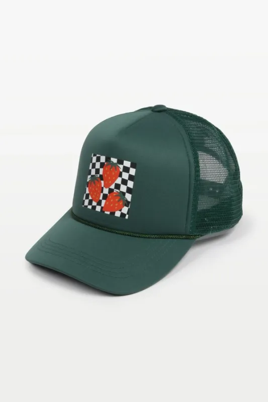 Strawberry Trucker Hat-Green