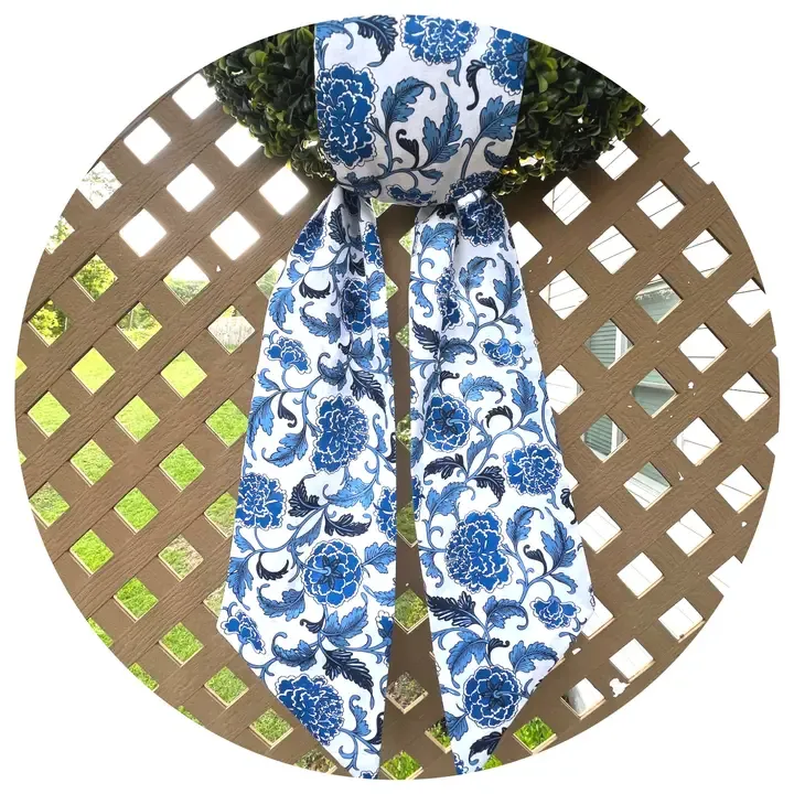 Blue Ming 54" Floral Sash