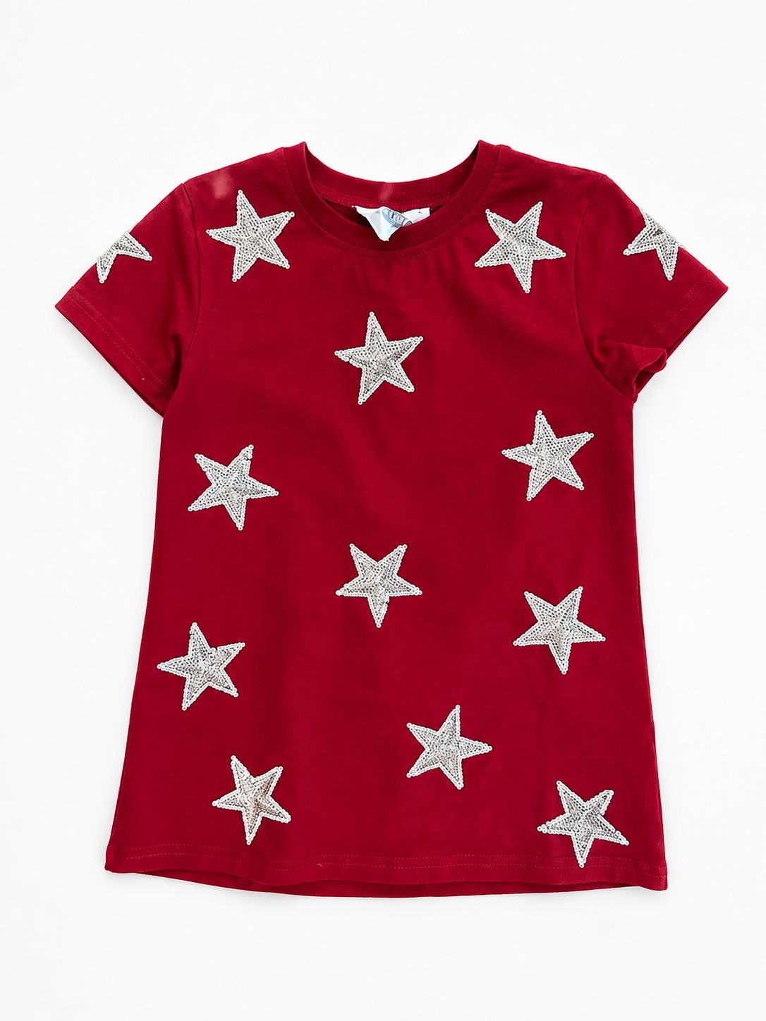 Maroon/Grey Girls Star Dress