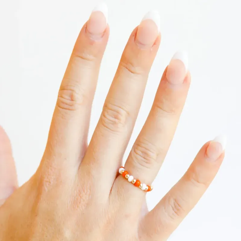 VG Game Day Poppi Ring-Orange/White