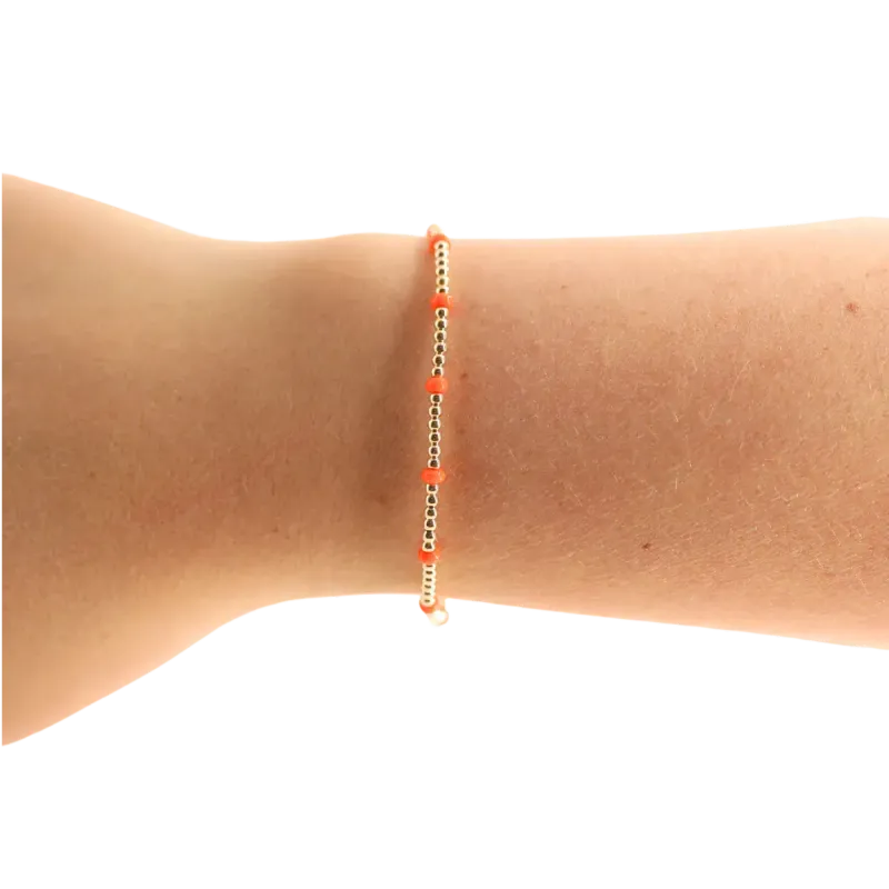 VG EXT Gold Orange Dainty Poppi Bracelet