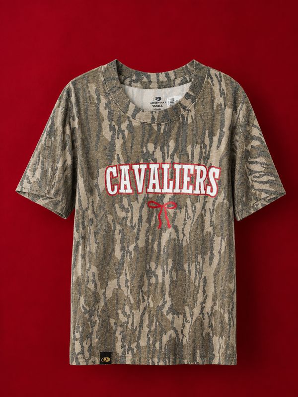 Youth Camo Cavalier Script Tee