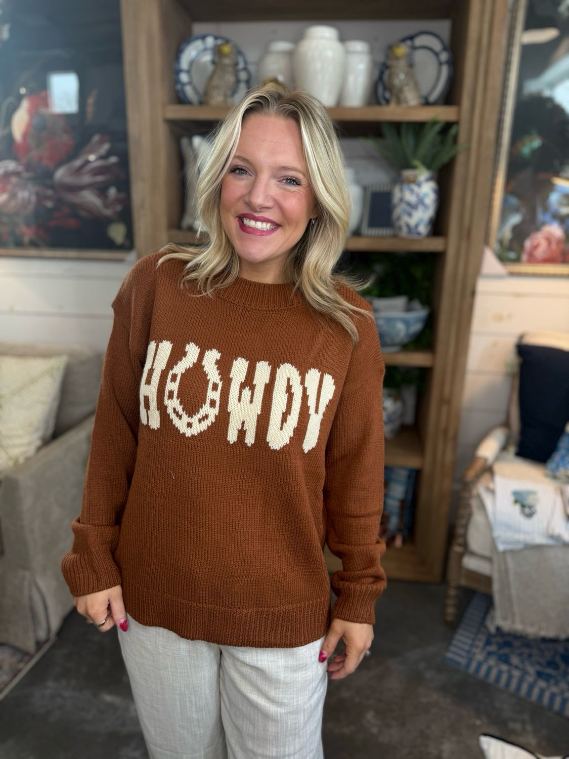 Horseshoe Howdy Knit Sweater