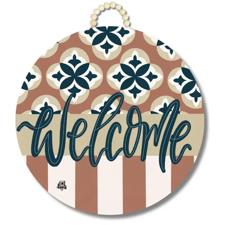 Chica Mocha Welcome Door Hanger