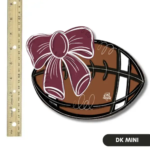 Bow Maroon White Mini