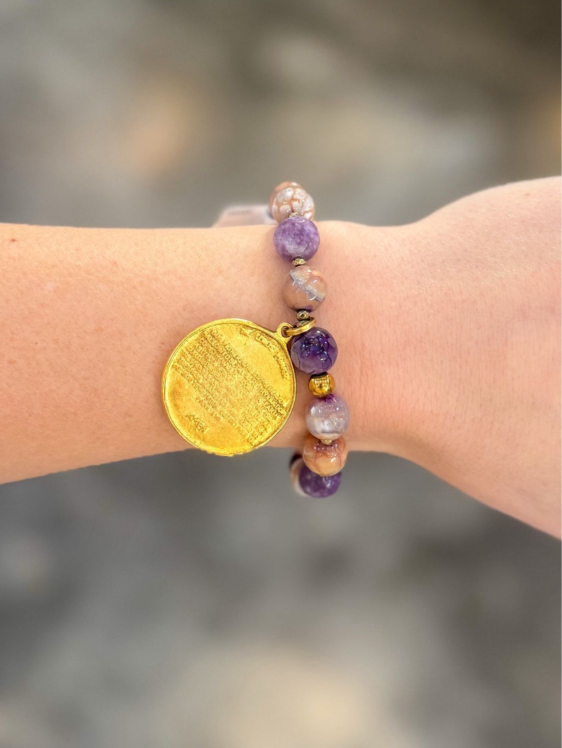 VG The Lord's Prayers Bracelet-Purple Mix