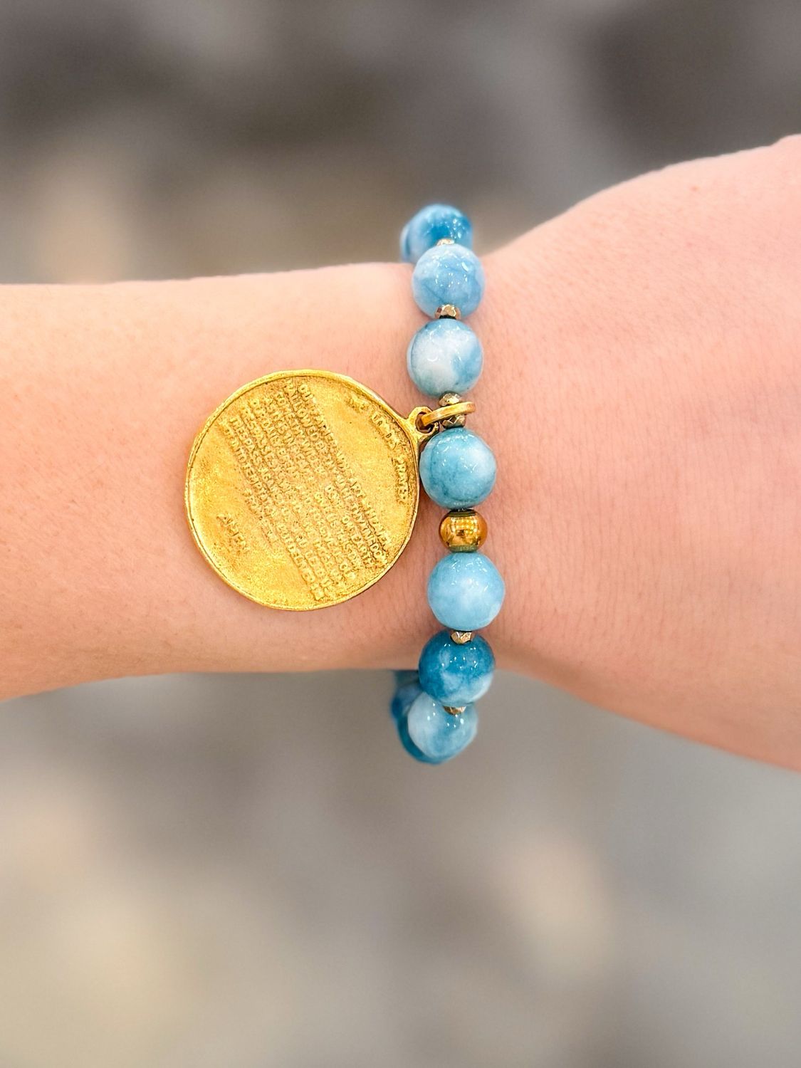 VG The Lord's Prayers Bracelet-Sky Blue