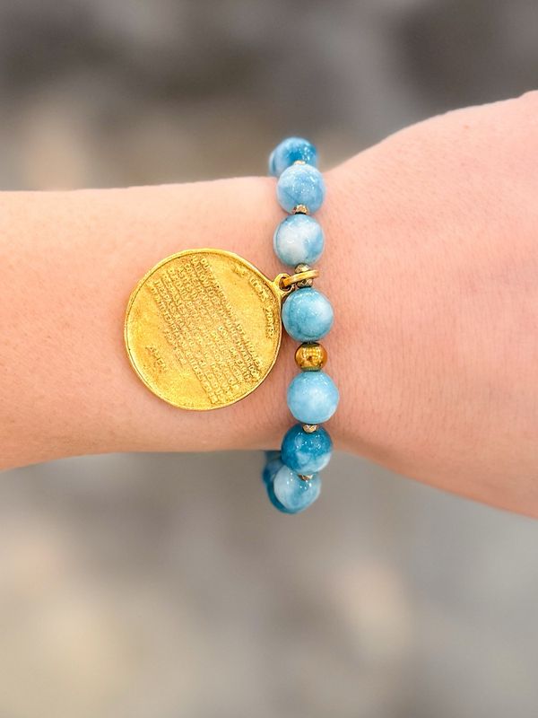 VG The Lord's Prayers Bracelet-Sky Blue