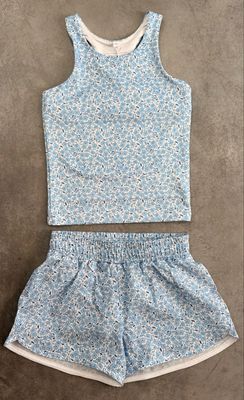 Mini Blue Floral Shorts