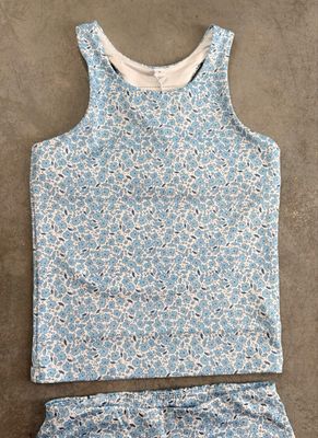 Mini Blue Floral Bra Top