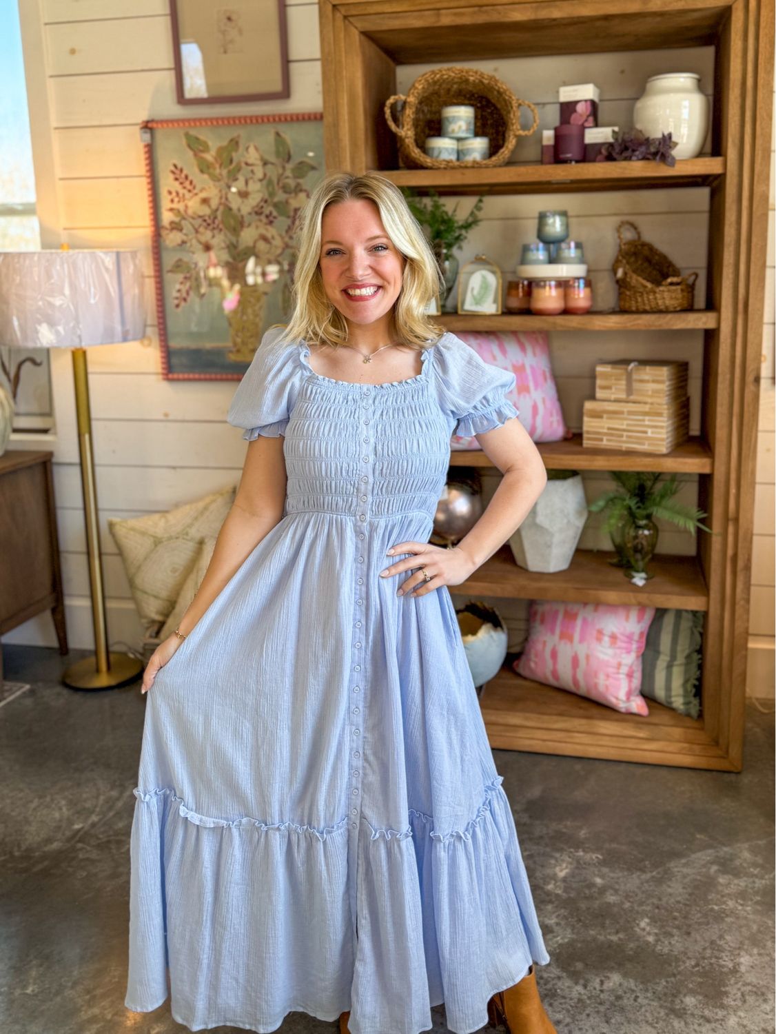 RD Spring Sky Smocked Mini