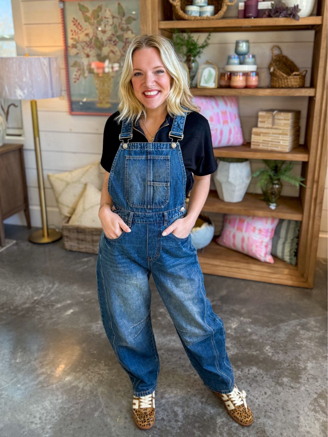 RD Denim Barrel Overalls