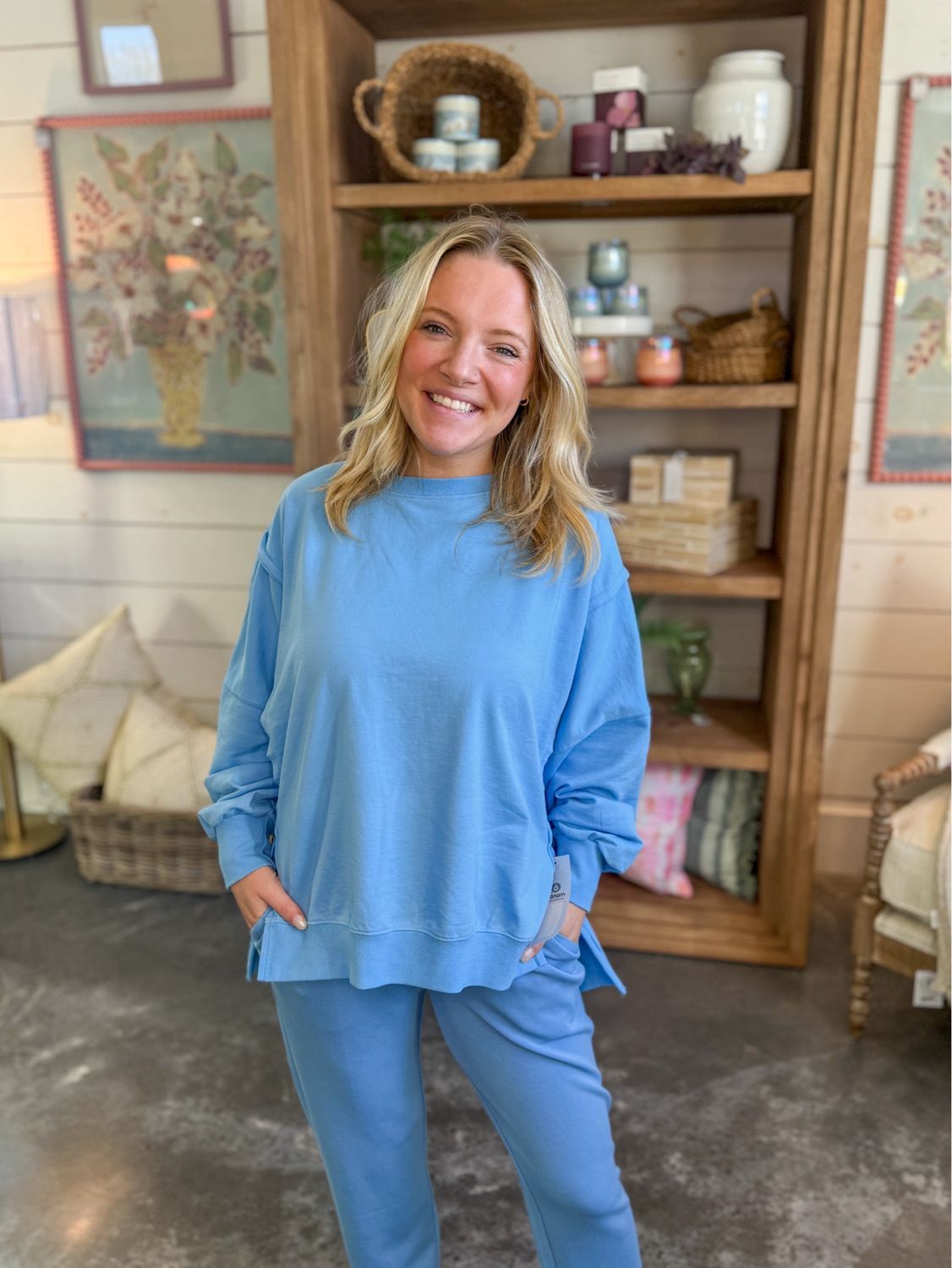 BC Soft Wash Crewneck-Denim Drift