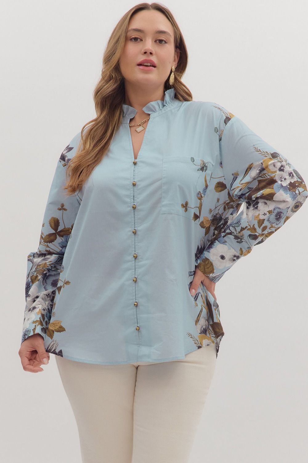 Alessia Chambray Top