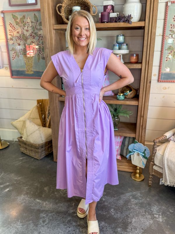 Harper Lavender Midi Dress