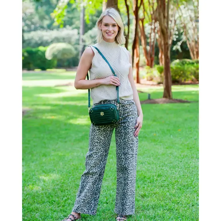 Sloane Studded Crossbody Hunter Green