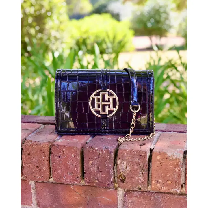 Cecilia Circle Logo Handbag-Black