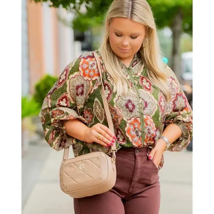 Sloane Studded Crossbody Latte