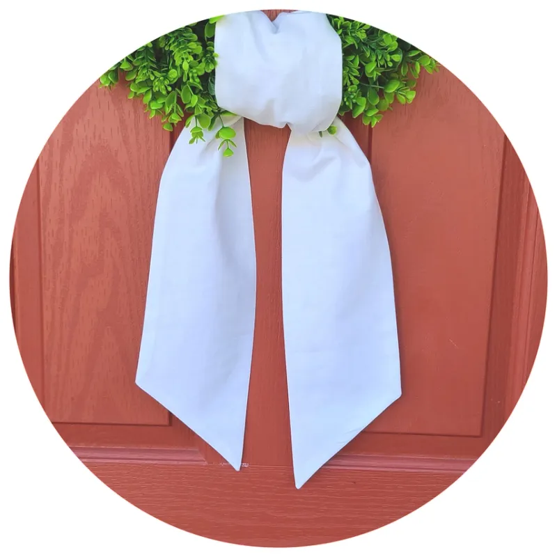 White Linen Sash 54"