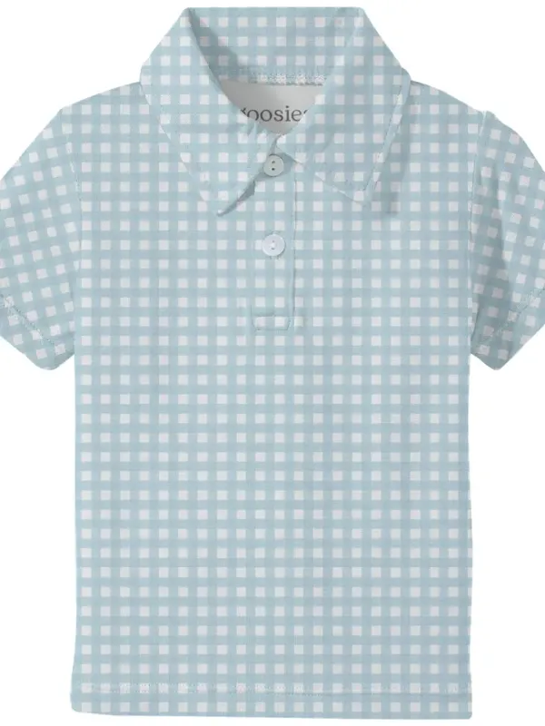 Blue Gingham Polo