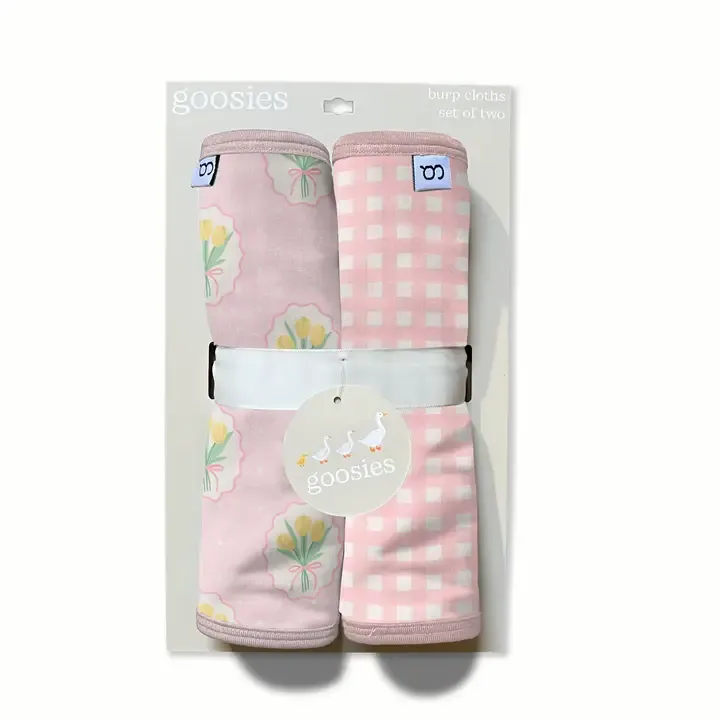 Fancy Tulips-Burp Cloth Set