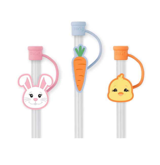 Easter Bunny Straw Topper Set