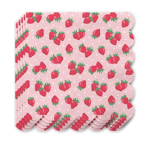 Strawberry Shortcake Cocktail Napkin