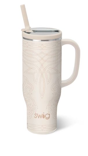 Saddle Stitch Cream Mega Mug 30oz