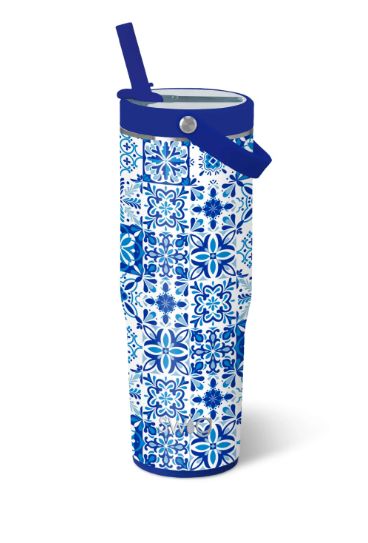 Indigo Tiles Leakproof Tumbler 30oz