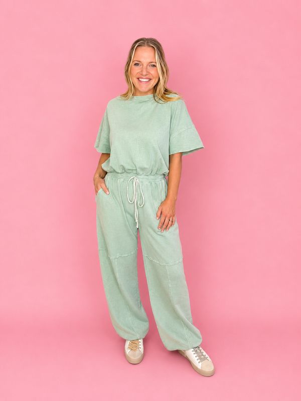 RD Fresh Picked Sage Jumpsuit