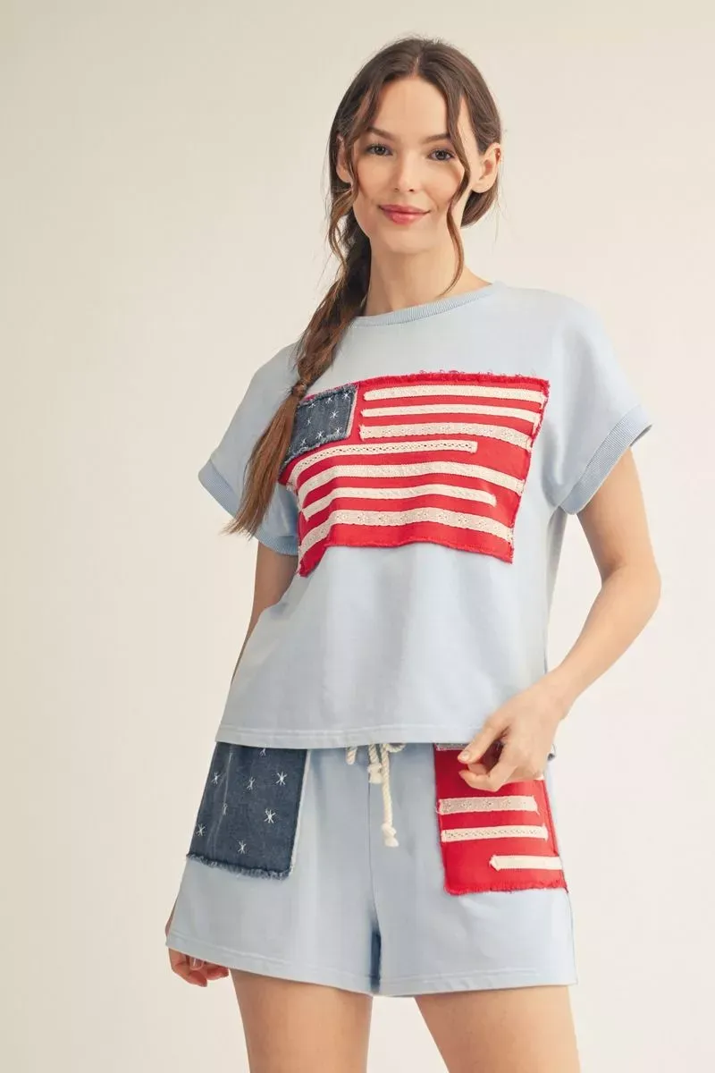 Baby Blue Bloom Shorts